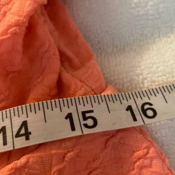 Large Mossimo pink coral color lined sleeveless A line flare stretch midi dress - Picture 14 of 14